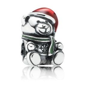 Pandora - Holiday Bear Red and Green Charm